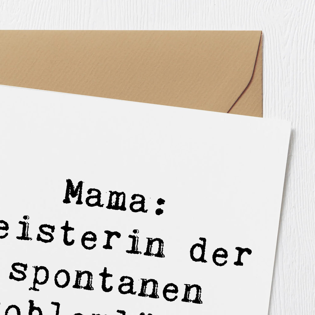 Deluxe Karte Spruch Mama Meisterin Karte, Grußkarte, Klappkarte, Einladungskarte, Glückwunschkarte, Hochzeitskarte, Geburtstagskarte, Hochwertige Grußkarte, Hochwertige Klappkarte, Familie, Vatertag, Muttertag, Bruder, Schwester, Mama, Papa, Oma, Opa