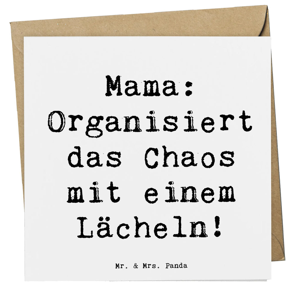 Deluxe Karte Spruch Mama Ordnung Karte, Grußkarte, Klappkarte, Einladungskarte, Glückwunschkarte, Hochzeitskarte, Geburtstagskarte, Hochwertige Grußkarte, Hochwertige Klappkarte, Familie, Vatertag, Muttertag, Bruder, Schwester, Mama, Papa, Oma, Opa