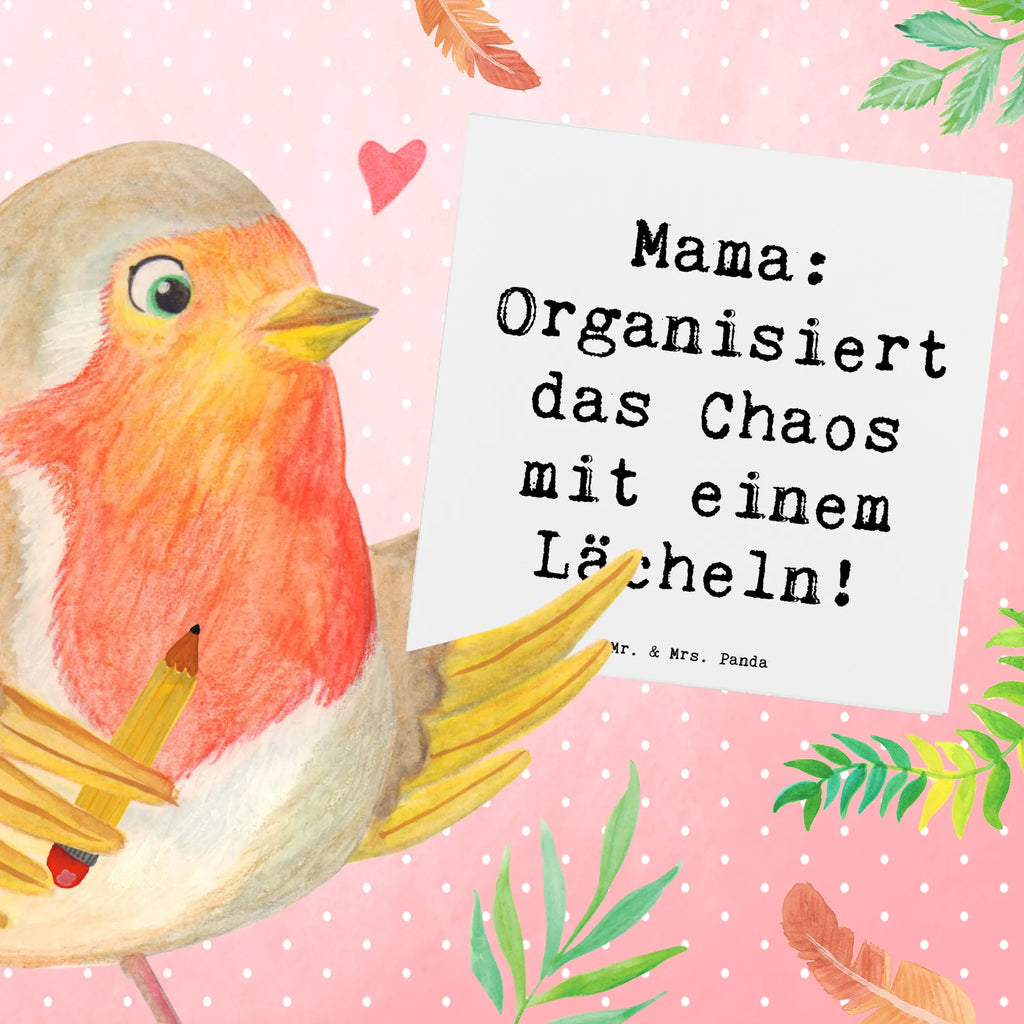 Deluxe Karte Spruch Mama Ordnung Karte, Grußkarte, Klappkarte, Einladungskarte, Glückwunschkarte, Hochzeitskarte, Geburtstagskarte, Hochwertige Grußkarte, Hochwertige Klappkarte, Familie, Vatertag, Muttertag, Bruder, Schwester, Mama, Papa, Oma, Opa