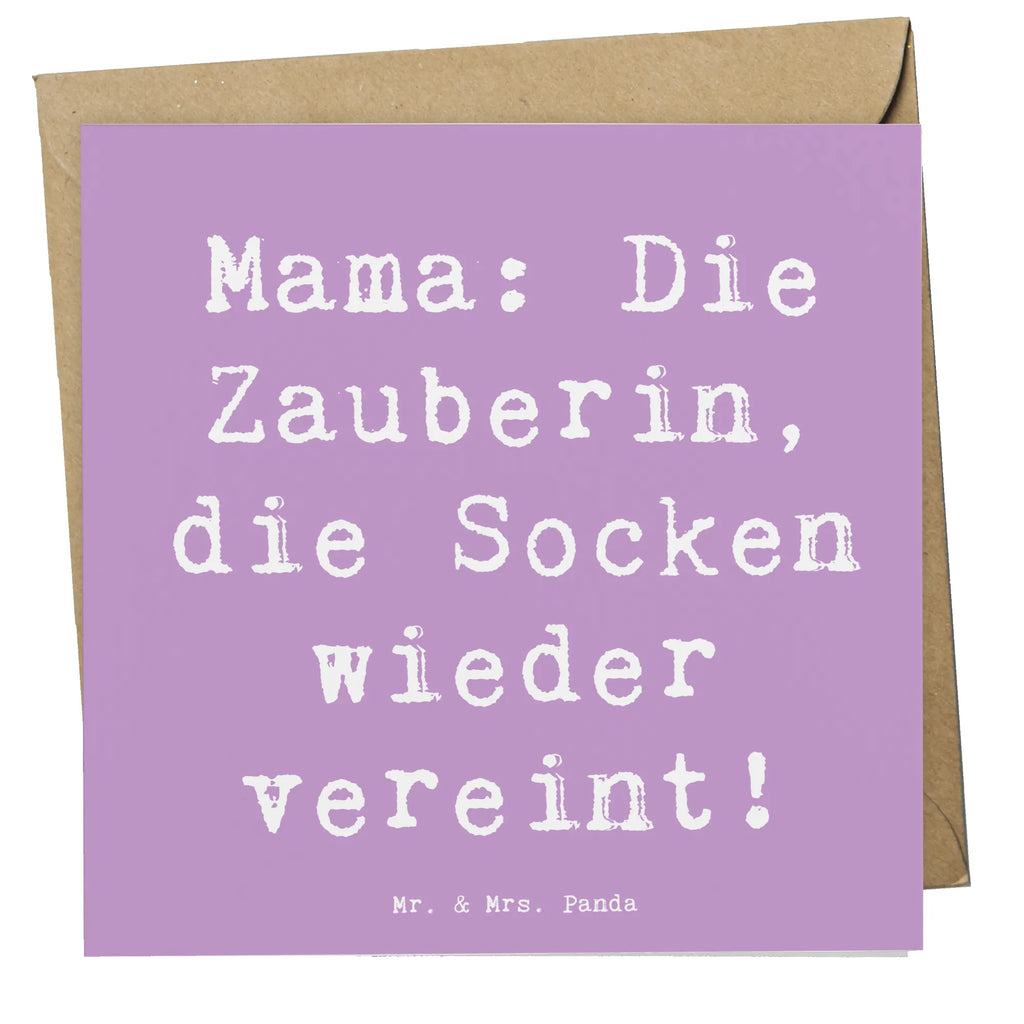 Deluxe Karte Spruch Mama Zauberin Karte, Grußkarte, Klappkarte, Einladungskarte, Glückwunschkarte, Hochzeitskarte, Geburtstagskarte, Hochwertige Grußkarte, Hochwertige Klappkarte, Familie, Vatertag, Muttertag, Bruder, Schwester, Mama, Papa, Oma, Opa