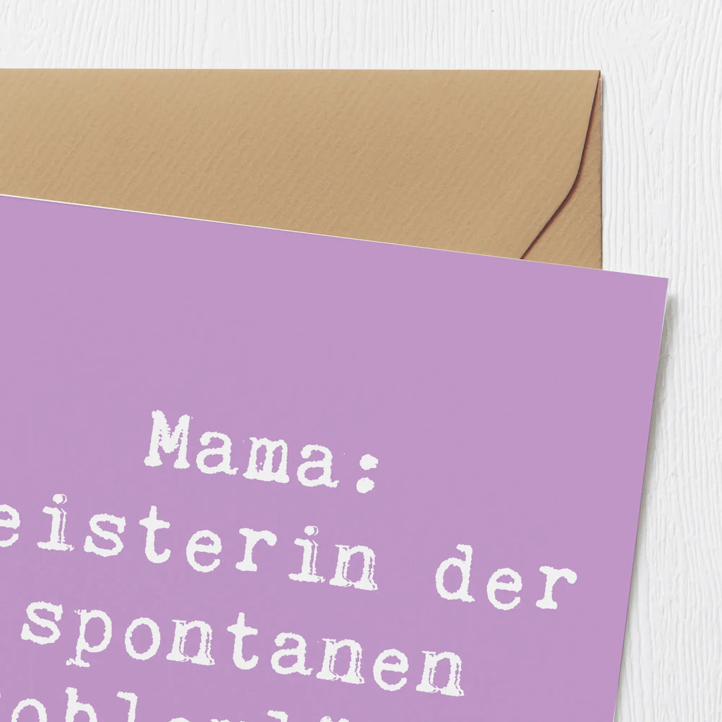 Deluxe Karte Spruch Mama Meisterin Karte, Grußkarte, Klappkarte, Einladungskarte, Glückwunschkarte, Hochzeitskarte, Geburtstagskarte, Hochwertige Grußkarte, Hochwertige Klappkarte, Familie, Vatertag, Muttertag, Bruder, Schwester, Mama, Papa, Oma, Opa