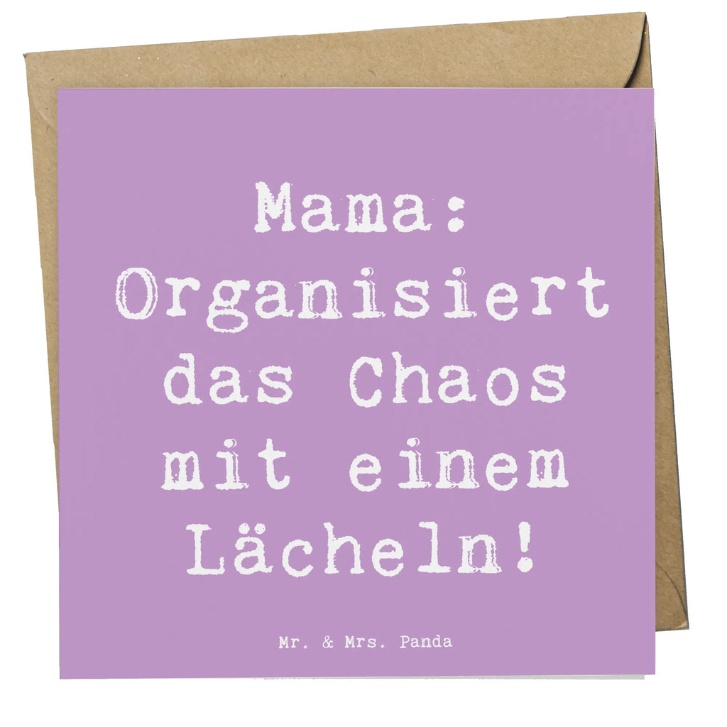 Deluxe Karte Spruch Mama Ordnung Karte, Grußkarte, Klappkarte, Einladungskarte, Glückwunschkarte, Hochzeitskarte, Geburtstagskarte, Hochwertige Grußkarte, Hochwertige Klappkarte, Familie, Vatertag, Muttertag, Bruder, Schwester, Mama, Papa, Oma, Opa