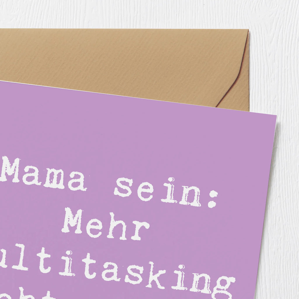 Deluxe Karte Spruch Mama Multitasking Karte, Grußkarte, Klappkarte, Einladungskarte, Glückwunschkarte, Hochzeitskarte, Geburtstagskarte, Hochwertige Grußkarte, Hochwertige Klappkarte, Familie, Vatertag, Muttertag, Bruder, Schwester, Mama, Papa, Oma, Opa