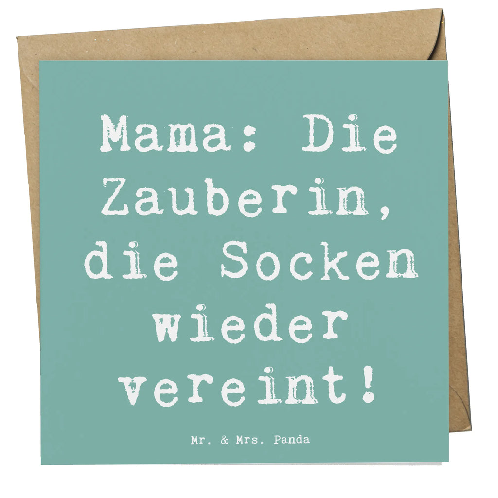 Deluxe Karte Spruch Mama Zauberin Karte, Grußkarte, Klappkarte, Einladungskarte, Glückwunschkarte, Hochzeitskarte, Geburtstagskarte, Hochwertige Grußkarte, Hochwertige Klappkarte, Familie, Vatertag, Muttertag, Bruder, Schwester, Mama, Papa, Oma, Opa