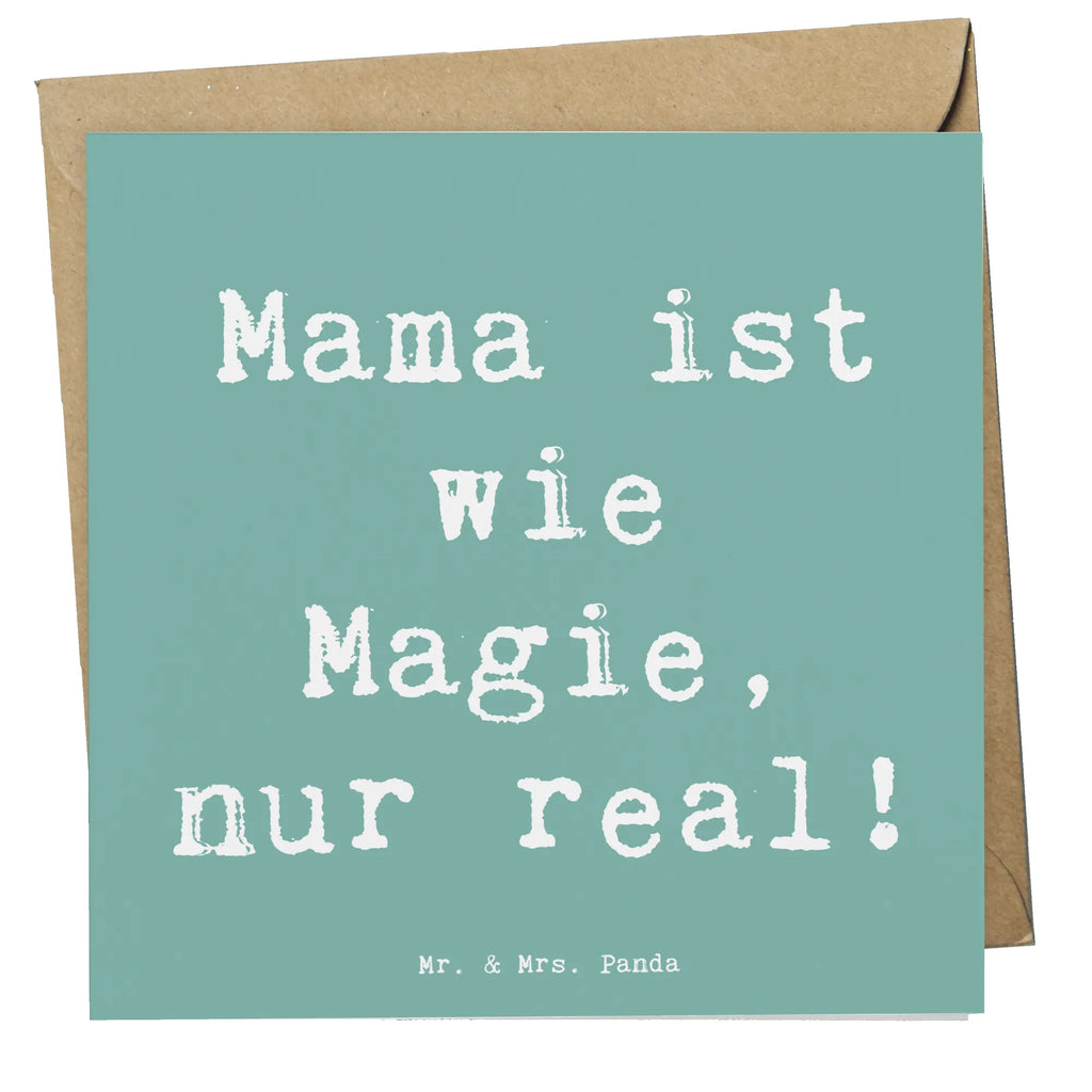 Deluxe Karte Spruch Magische Mama Karte, Grußkarte, Klappkarte, Einladungskarte, Glückwunschkarte, Hochzeitskarte, Geburtstagskarte, Hochwertige Grußkarte, Hochwertige Klappkarte, Familie, Vatertag, Muttertag, Bruder, Schwester, Mama, Papa, Oma, Opa