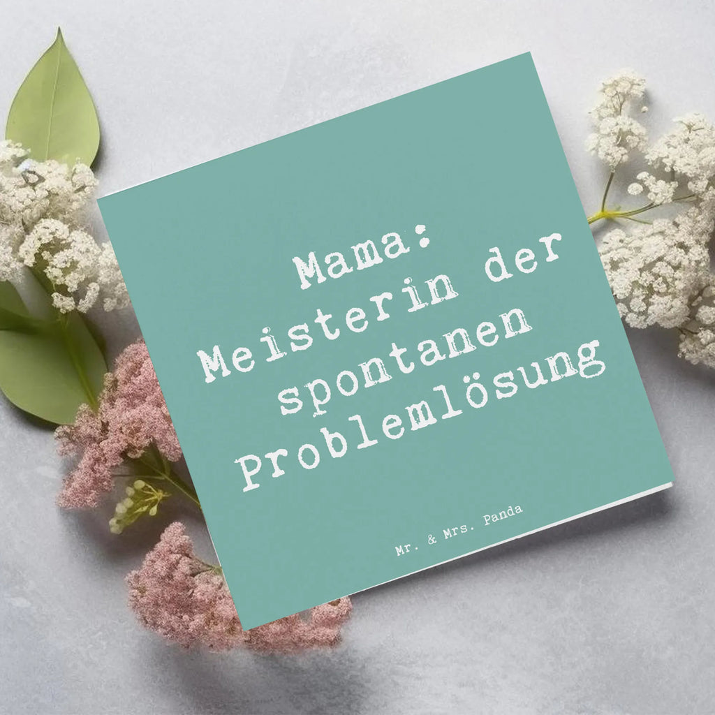 Deluxe Karte Spruch Mama Meisterin Karte, Grußkarte, Klappkarte, Einladungskarte, Glückwunschkarte, Hochzeitskarte, Geburtstagskarte, Hochwertige Grußkarte, Hochwertige Klappkarte, Familie, Vatertag, Muttertag, Bruder, Schwester, Mama, Papa, Oma, Opa