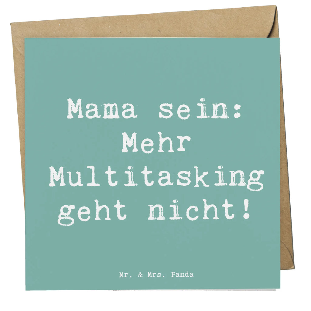 Deluxe Karte Spruch Mama Multitasking Karte, Grußkarte, Klappkarte, Einladungskarte, Glückwunschkarte, Hochzeitskarte, Geburtstagskarte, Hochwertige Grußkarte, Hochwertige Klappkarte, Familie, Vatertag, Muttertag, Bruder, Schwester, Mama, Papa, Oma, Opa