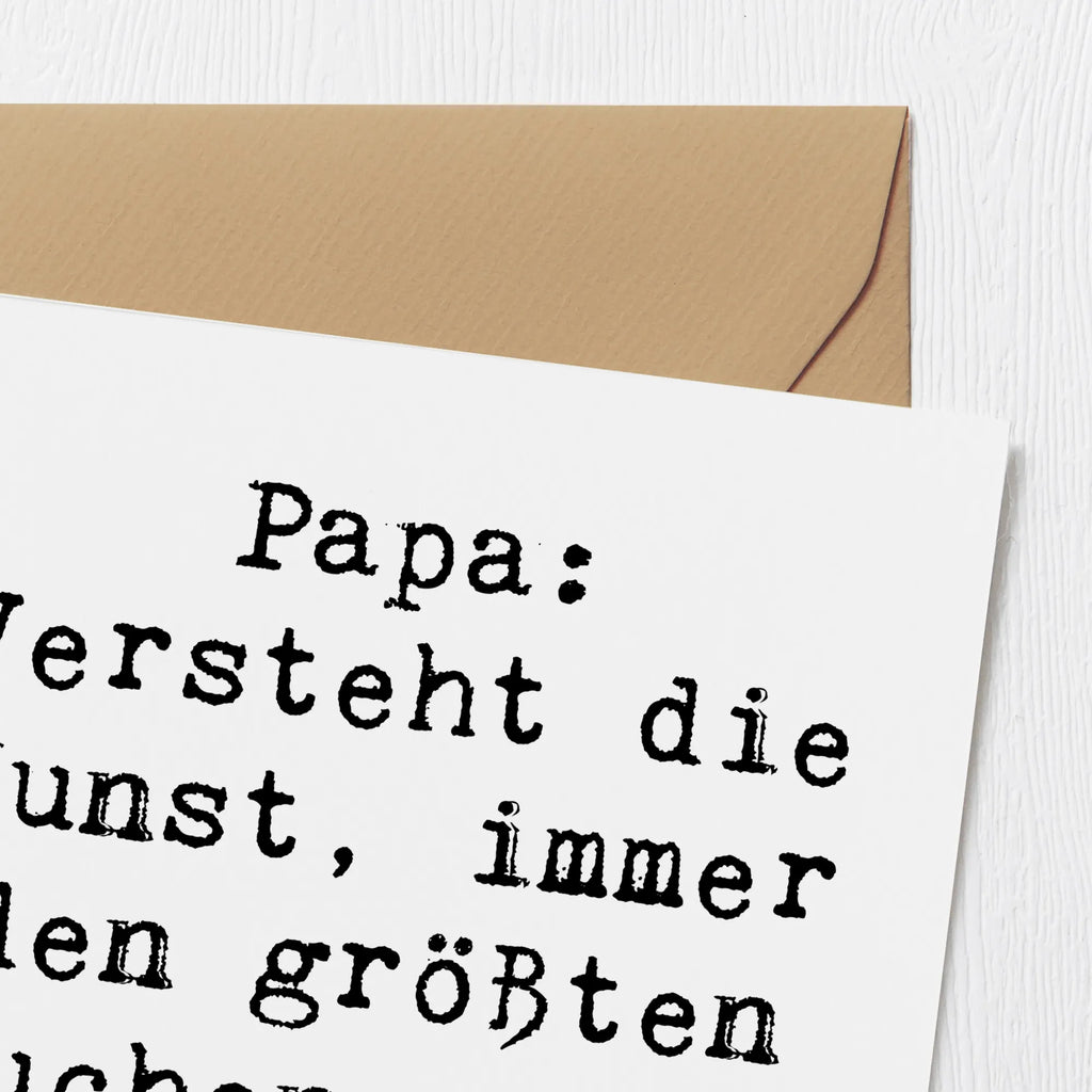 Deluxe Karte Spruch Papa Kuchenmeister Karte, Grußkarte, Klappkarte, Einladungskarte, Glückwunschkarte, Hochzeitskarte, Geburtstagskarte, Hochwertige Grußkarte, Hochwertige Klappkarte, Familie, Vatertag, Muttertag, Bruder, Schwester, Mama, Papa, Oma, Opa