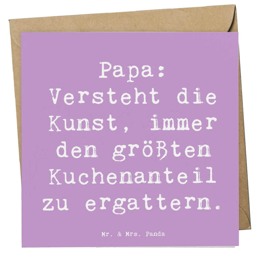 Deluxe Karte Spruch Papa Kuchenmeister Karte, Grußkarte, Klappkarte, Einladungskarte, Glückwunschkarte, Hochzeitskarte, Geburtstagskarte, Hochwertige Grußkarte, Hochwertige Klappkarte, Familie, Vatertag, Muttertag, Bruder, Schwester, Mama, Papa, Oma, Opa