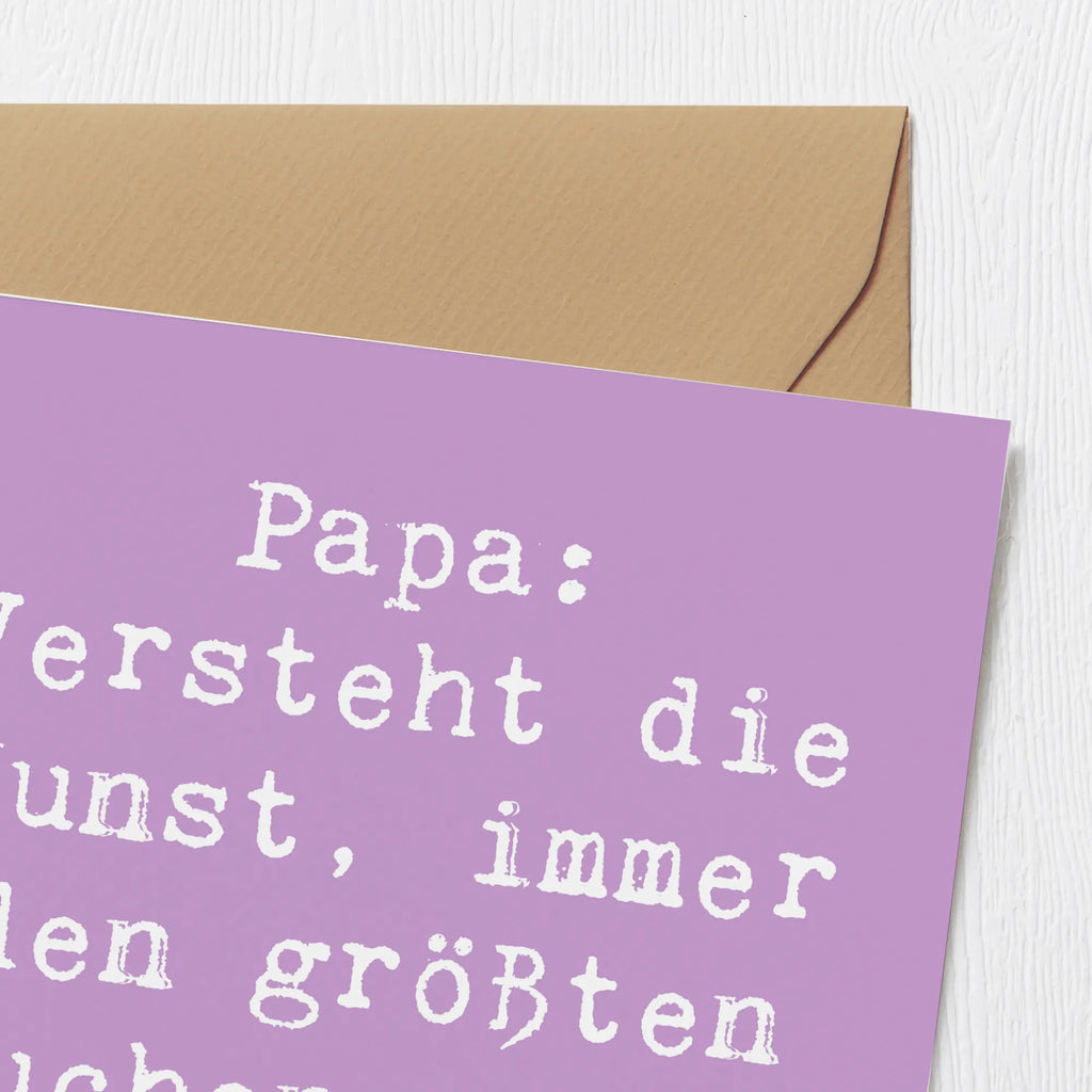 Deluxe Karte Spruch Papa Kuchenmeister Karte, Grußkarte, Klappkarte, Einladungskarte, Glückwunschkarte, Hochzeitskarte, Geburtstagskarte, Hochwertige Grußkarte, Hochwertige Klappkarte, Familie, Vatertag, Muttertag, Bruder, Schwester, Mama, Papa, Oma, Opa