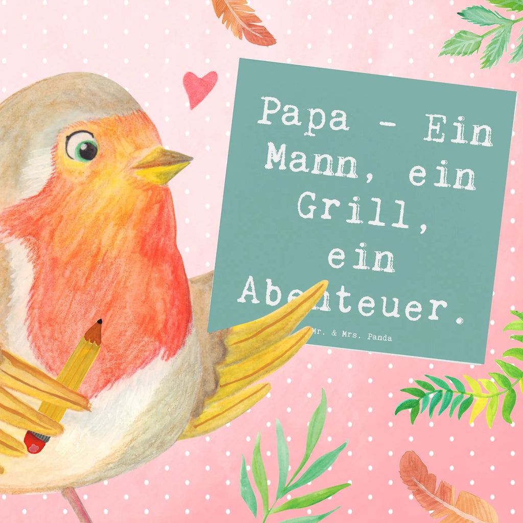 Deluxe Karte Spruch Papa Abenteuer Karte, Grußkarte, Klappkarte, Einladungskarte, Glückwunschkarte, Hochzeitskarte, Geburtstagskarte, Hochwertige Grußkarte, Hochwertige Klappkarte, Familie, Vatertag, Muttertag, Bruder, Schwester, Mama, Papa, Oma, Opa