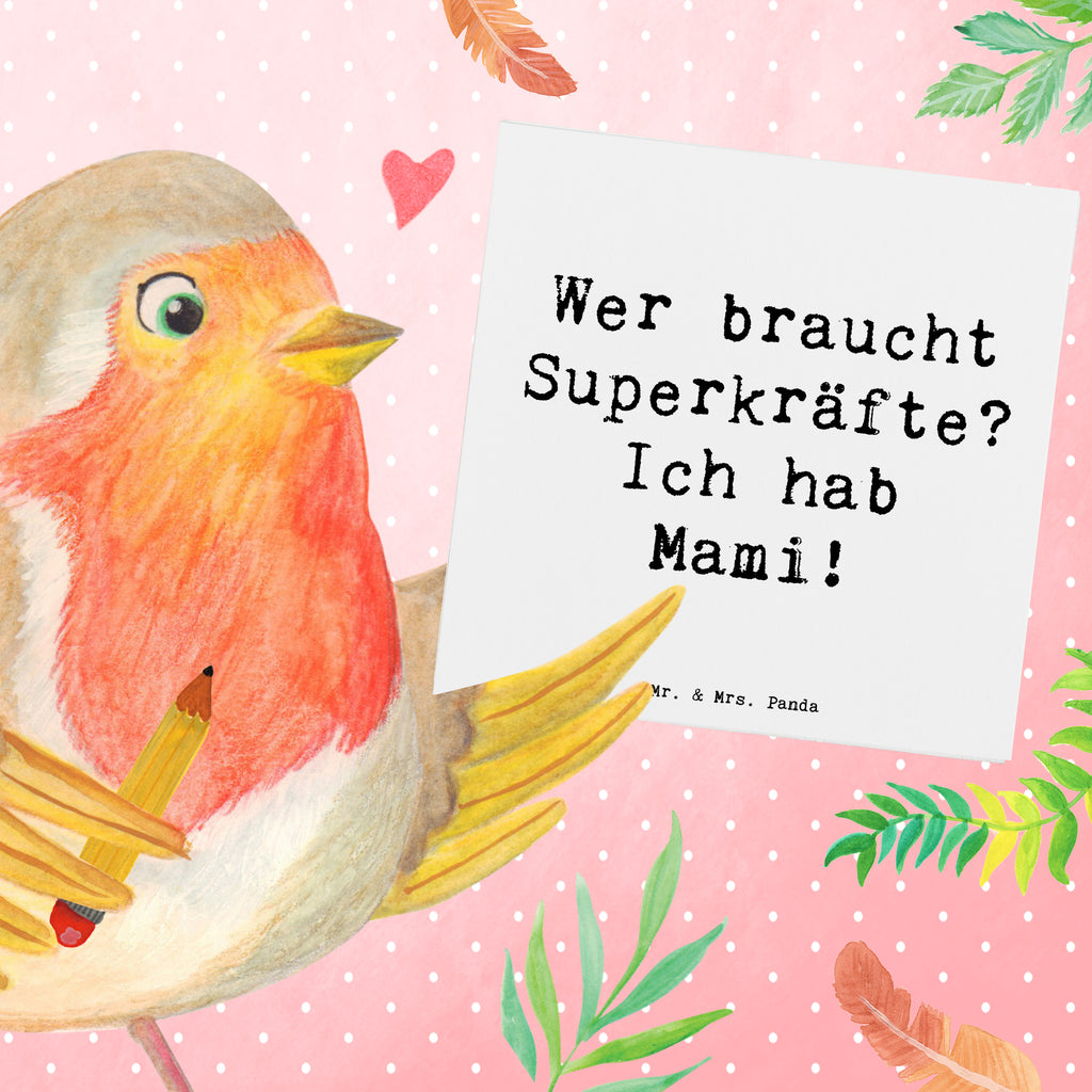 Deluxe Karte Spruch Mami Magie Karte, Grußkarte, Klappkarte, Einladungskarte, Glückwunschkarte, Hochzeitskarte, Geburtstagskarte, Hochwertige Grußkarte, Hochwertige Klappkarte, Familie, Vatertag, Muttertag, Bruder, Schwester, Mama, Papa, Oma, Opa