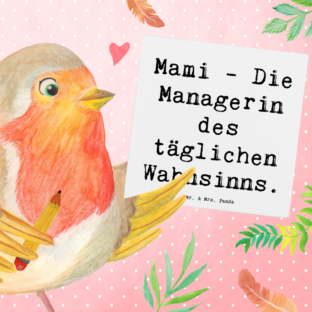 Deluxe Karte Spruch Mami Managerin Karte, Grußkarte, Klappkarte, Einladungskarte, Glückwunschkarte, Hochzeitskarte, Geburtstagskarte, Hochwertige Grußkarte, Hochwertige Klappkarte, Familie, Vatertag, Muttertag, Bruder, Schwester, Mama, Papa, Oma, Opa