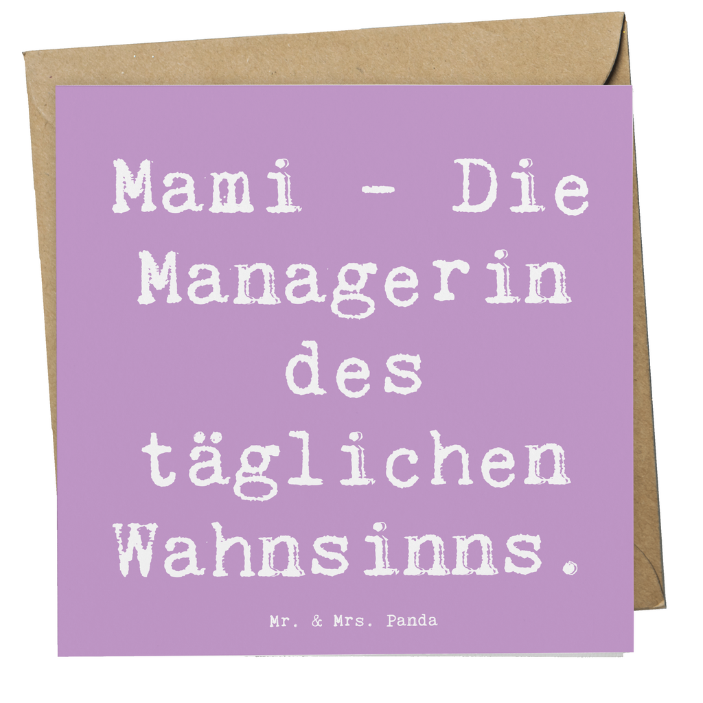 Deluxe Karte Spruch Mami Managerin Karte, Grußkarte, Klappkarte, Einladungskarte, Glückwunschkarte, Hochzeitskarte, Geburtstagskarte, Hochwertige Grußkarte, Hochwertige Klappkarte, Familie, Vatertag, Muttertag, Bruder, Schwester, Mama, Papa, Oma, Opa