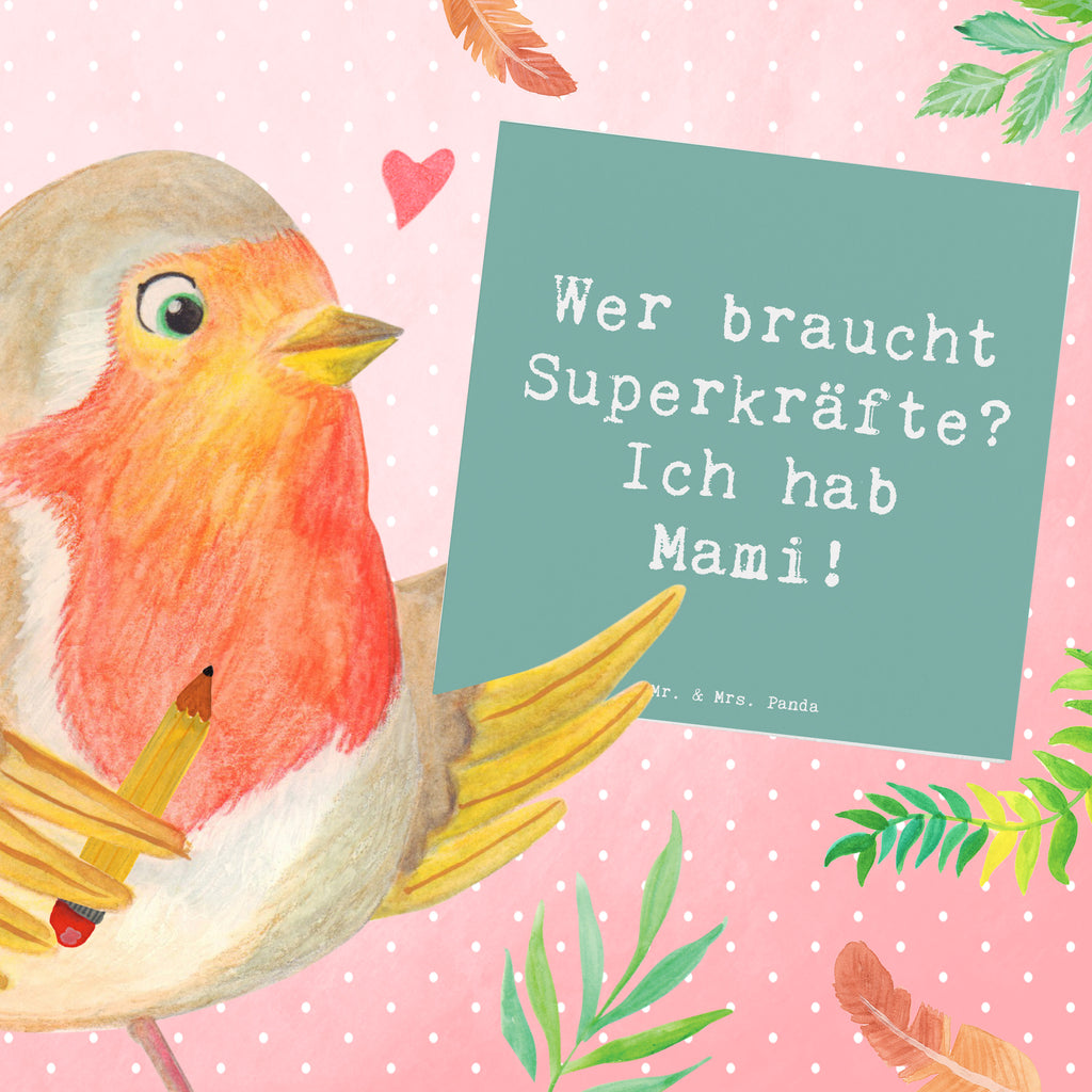 Deluxe Karte Spruch Mami Magie Karte, Grußkarte, Klappkarte, Einladungskarte, Glückwunschkarte, Hochzeitskarte, Geburtstagskarte, Hochwertige Grußkarte, Hochwertige Klappkarte, Familie, Vatertag, Muttertag, Bruder, Schwester, Mama, Papa, Oma, Opa