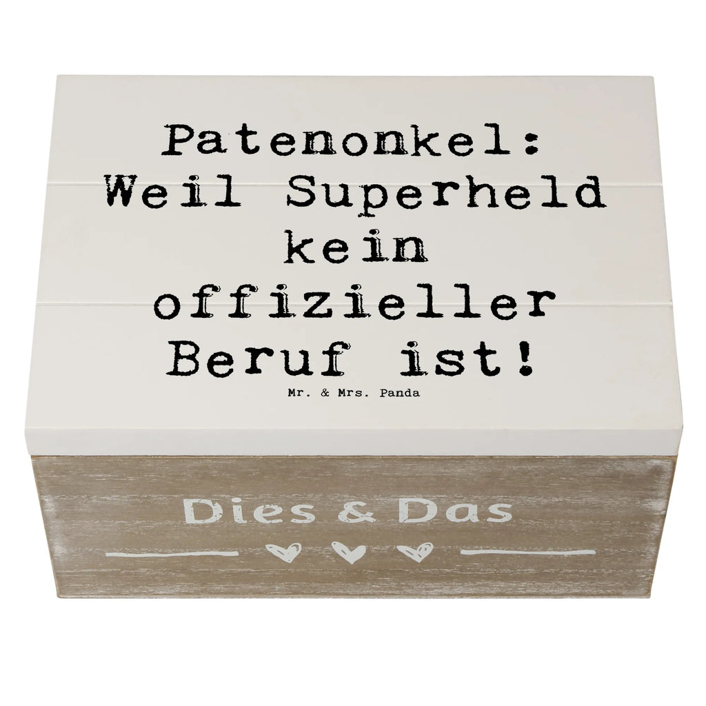 Holzkiste Spruch Patenonkel Superheld Holzkiste, Kiste, Schatzkiste, Truhe, Schatulle, XXL, Erinnerungsbox, Erinnerungskiste, Dekokiste, Aufbewahrungsbox, Geschenkbox, Geschenkdose, Familie, Vatertag, Muttertag, Bruder, Schwester, Mama, Papa, Oma, Opa