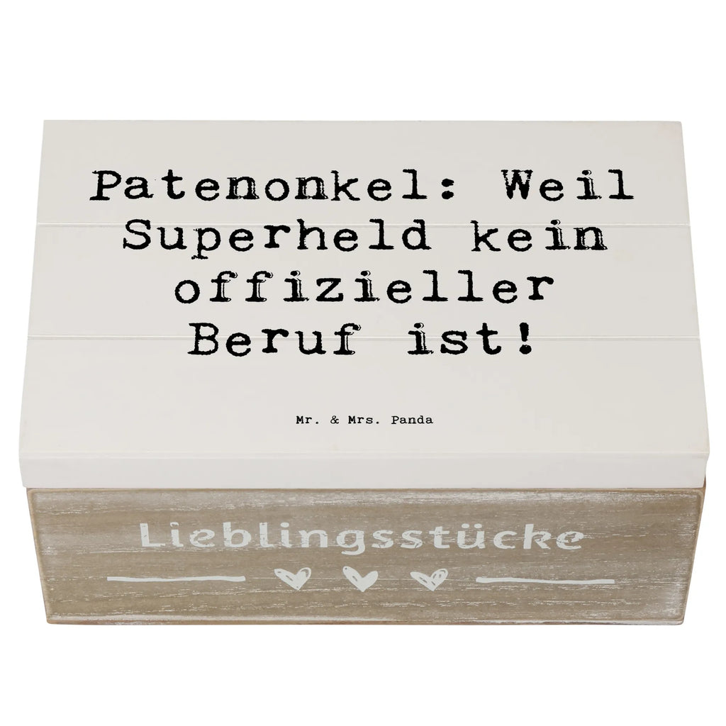 Holzkiste Spruch Patenonkel Superheld Holzkiste, Kiste, Schatzkiste, Truhe, Schatulle, XXL, Erinnerungsbox, Erinnerungskiste, Dekokiste, Aufbewahrungsbox, Geschenkbox, Geschenkdose, Familie, Vatertag, Muttertag, Bruder, Schwester, Mama, Papa, Oma, Opa