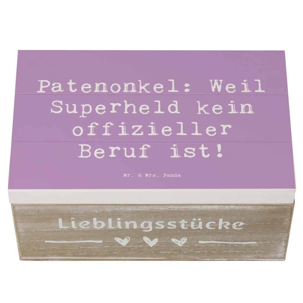 Holzkiste Spruch Patenonkel Superheld Holzkiste, Kiste, Schatzkiste, Truhe, Schatulle, XXL, Erinnerungsbox, Erinnerungskiste, Dekokiste, Aufbewahrungsbox, Geschenkbox, Geschenkdose, Familie, Vatertag, Muttertag, Bruder, Schwester, Mama, Papa, Oma, Opa