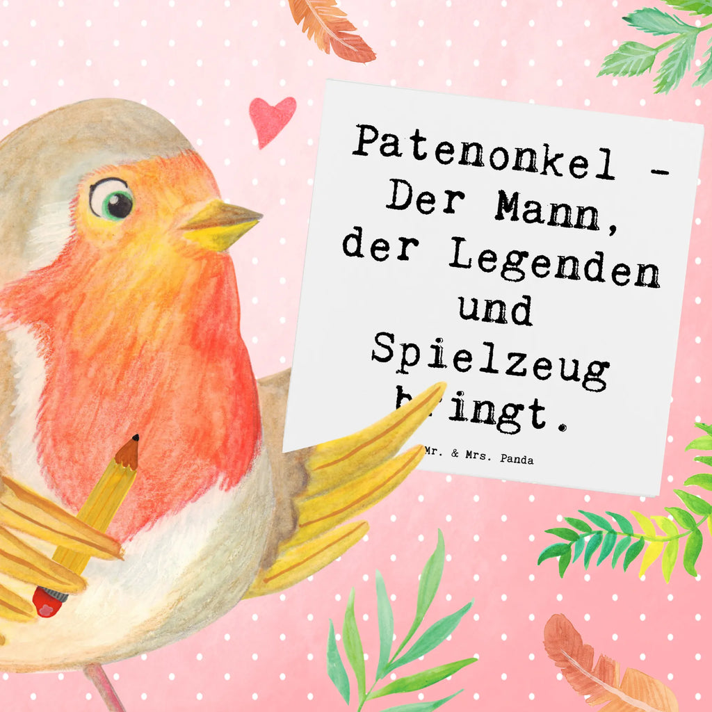 Deluxe Karte Spruch Patenonkel Geschenk Karte, Grußkarte, Klappkarte, Einladungskarte, Glückwunschkarte, Hochzeitskarte, Geburtstagskarte, Hochwertige Grußkarte, Hochwertige Klappkarte, Familie, Vatertag, Muttertag, Bruder, Schwester, Mama, Papa, Oma, Opa