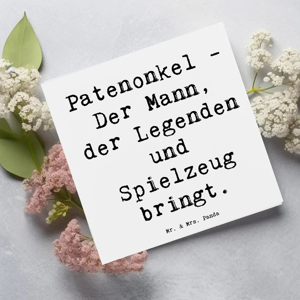 Deluxe Karte Spruch Patenonkel Geschenk Karte, Grußkarte, Klappkarte, Einladungskarte, Glückwunschkarte, Hochzeitskarte, Geburtstagskarte, Hochwertige Grußkarte, Hochwertige Klappkarte, Familie, Vatertag, Muttertag, Bruder, Schwester, Mama, Papa, Oma, Opa