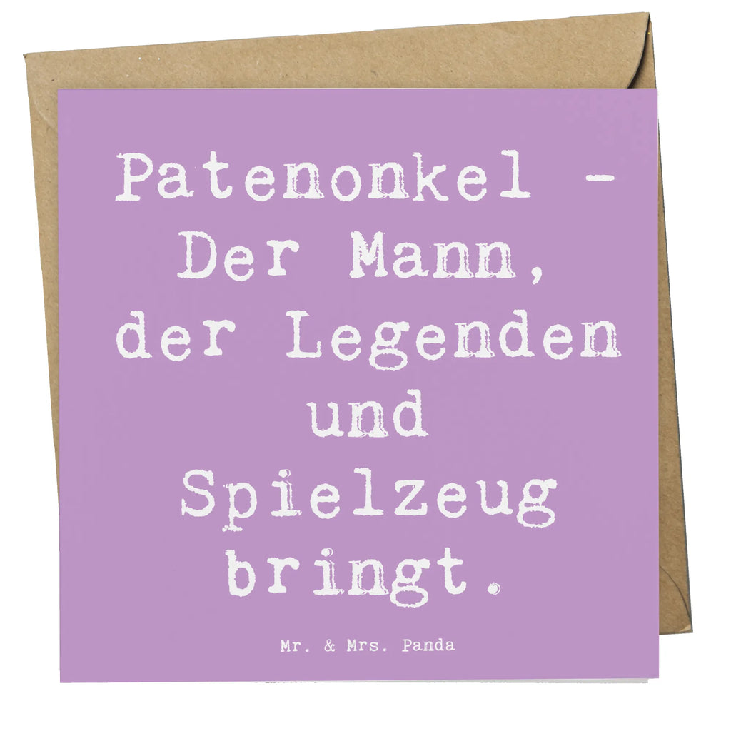 Deluxe Karte Spruch Patenonkel Geschenk Karte, Grußkarte, Klappkarte, Einladungskarte, Glückwunschkarte, Hochzeitskarte, Geburtstagskarte, Hochwertige Grußkarte, Hochwertige Klappkarte, Familie, Vatertag, Muttertag, Bruder, Schwester, Mama, Papa, Oma, Opa