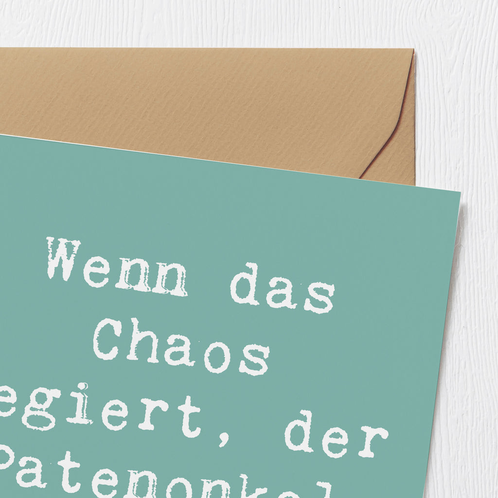 Deluxe Karte Spruch Patenonkel Held Karte, Grußkarte, Klappkarte, Einladungskarte, Glückwunschkarte, Hochzeitskarte, Geburtstagskarte, Hochwertige Grußkarte, Hochwertige Klappkarte, Familie, Vatertag, Muttertag, Bruder, Schwester, Mama, Papa, Oma, Opa