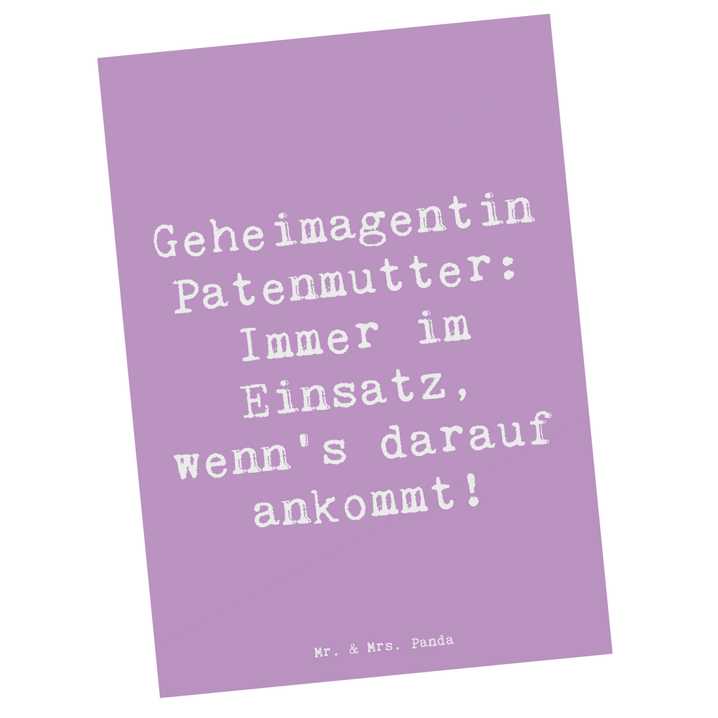 Postkarte Spruch Geheimagentin Patenmutter Postkarte, Karte, Geschenkkarte, Grußkarte, Einladung, Ansichtskarte, Geburtstagskarte, Einladungskarte, Dankeskarte, Ansichtskarten, Einladung Geburtstag, Einladungskarten Geburtstag, Familie, Vatertag, Muttertag, Bruder, Schwester, Mama, Papa, Oma, Opa