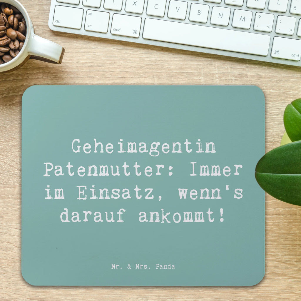 Mauspad Spruch Geheimagentin Patenmutter Mousepad, Computer zubehör, Büroausstattung, PC Zubehör, Arbeitszimmer, Mauspad, Einzigartiges Mauspad, Designer Mauspad, Mausunterlage, Mauspad Büro, Familie, Vatertag, Muttertag, Bruder, Schwester, Mama, Papa, Oma, Opa