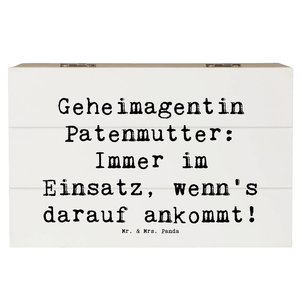 Holzkiste Spruch Geheimagentin Patenmutter Holzkiste, Kiste, Schatzkiste, Truhe, Schatulle, XXL, Erinnerungsbox, Erinnerungskiste, Dekokiste, Aufbewahrungsbox, Geschenkbox, Geschenkdose, Familie, Vatertag, Muttertag, Bruder, Schwester, Mama, Papa, Oma, Opa