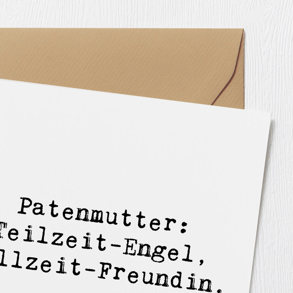 Deluxe Karte Spruch Patenmutter Engel Karte, Grußkarte, Klappkarte, Einladungskarte, Glückwunschkarte, Hochzeitskarte, Geburtstagskarte, Hochwertige Grußkarte, Hochwertige Klappkarte, Familie, Vatertag, Muttertag, Bruder, Schwester, Mama, Papa, Oma, Opa