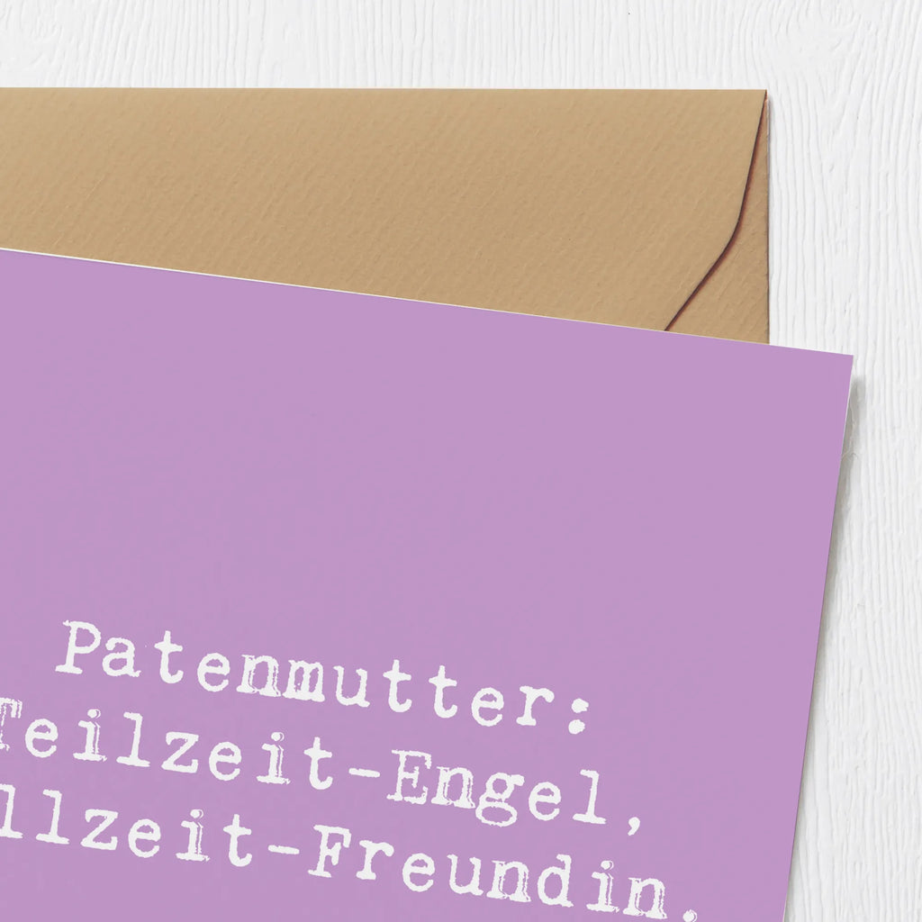 Deluxe Karte Spruch Patenmutter Engel Karte, Grußkarte, Klappkarte, Einladungskarte, Glückwunschkarte, Hochzeitskarte, Geburtstagskarte, Hochwertige Grußkarte, Hochwertige Klappkarte, Familie, Vatertag, Muttertag, Bruder, Schwester, Mama, Papa, Oma, Opa