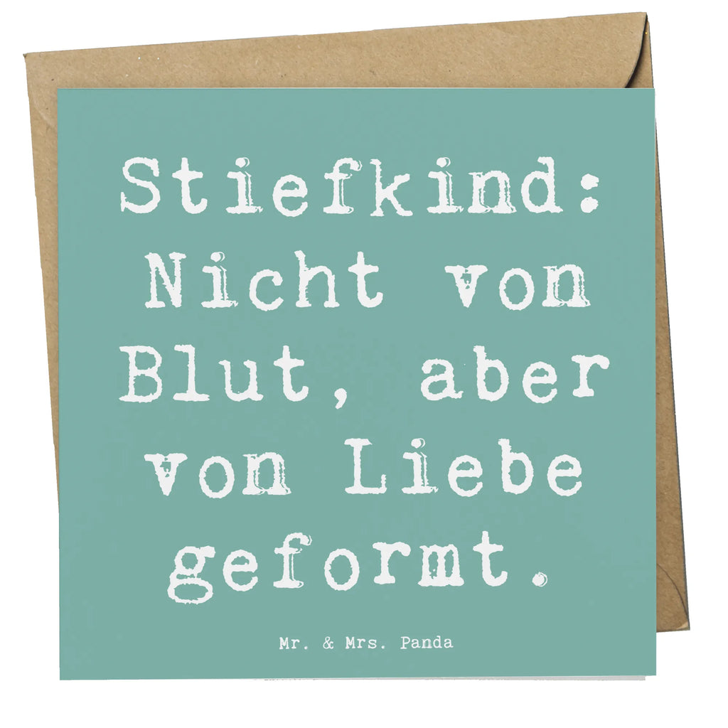 Deluxe Karte Spruch Stiefkind von Liebe Karte, Grußkarte, Klappkarte, Einladungskarte, Glückwunschkarte, Hochzeitskarte, Geburtstagskarte, Hochwertige Grußkarte, Hochwertige Klappkarte, Familie, Vatertag, Muttertag, Bruder, Schwester, Mama, Papa, Oma, Opa