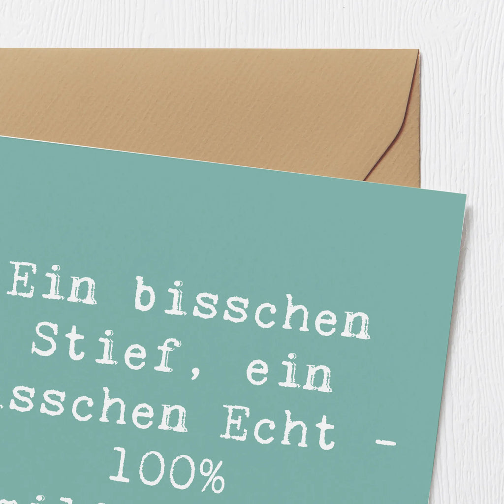 Deluxe Karte Spruch Liebe Stiefenkel Karte, Grußkarte, Klappkarte, Einladungskarte, Glückwunschkarte, Hochzeitskarte, Geburtstagskarte, Hochwertige Grußkarte, Hochwertige Klappkarte, Familie, Vatertag, Muttertag, Bruder, Schwester, Mama, Papa, Oma, Opa