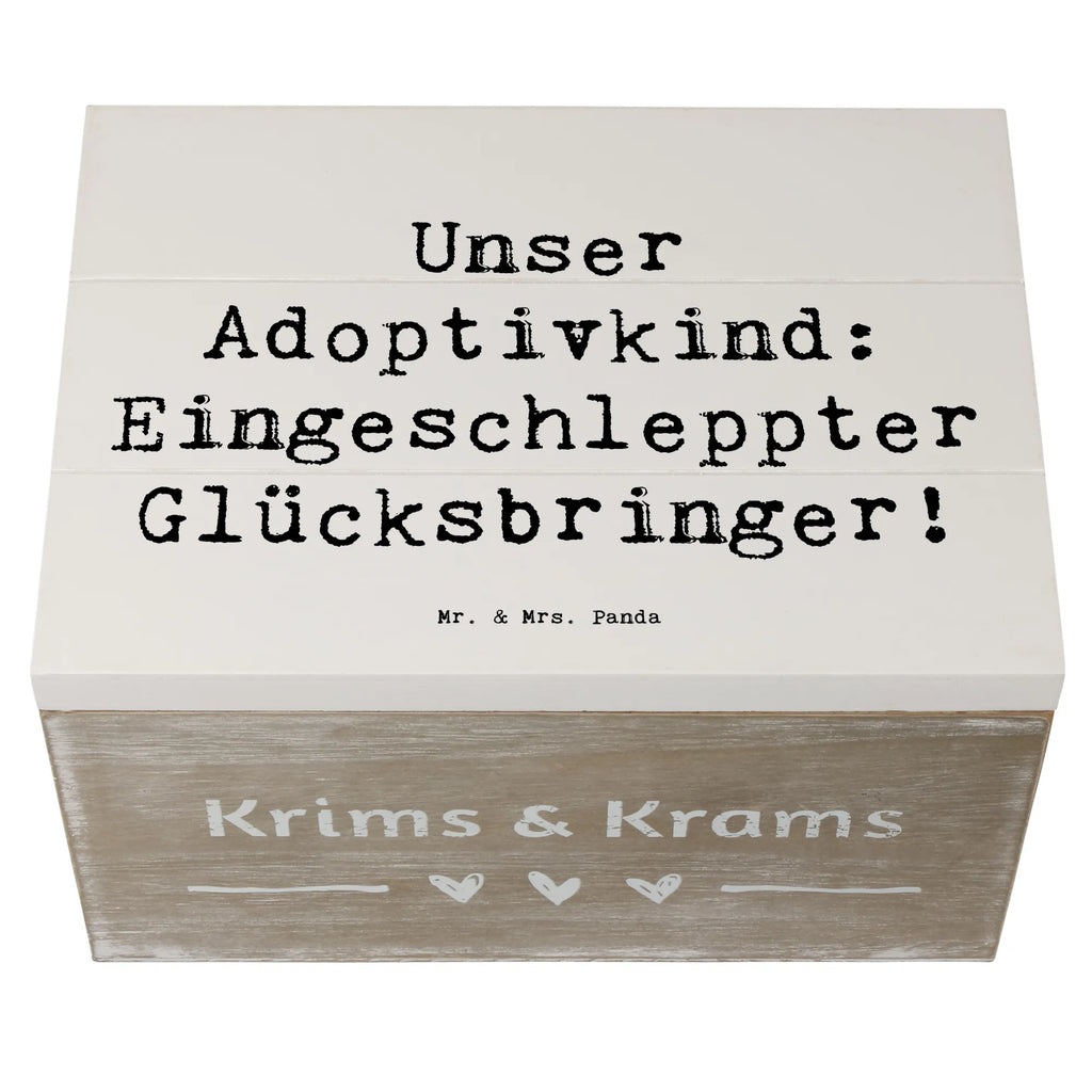 Holzkiste Spruch Adoptivkind Glücksbringer Holzkiste, Kiste, Schatzkiste, Truhe, Schatulle, XXL, Erinnerungsbox, Erinnerungskiste, Dekokiste, Aufbewahrungsbox, Geschenkbox, Geschenkdose, Familie, Vatertag, Muttertag, Bruder, Schwester, Mama, Papa, Oma, Opa