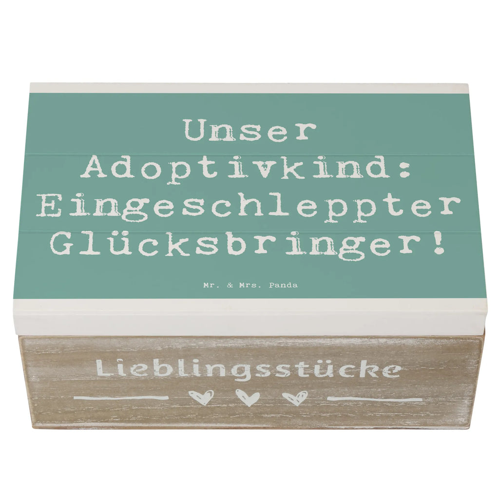 Holzkiste Spruch Adoptivkind Glücksbringer Holzkiste, Kiste, Schatzkiste, Truhe, Schatulle, XXL, Erinnerungsbox, Erinnerungskiste, Dekokiste, Aufbewahrungsbox, Geschenkbox, Geschenkdose, Familie, Vatertag, Muttertag, Bruder, Schwester, Mama, Papa, Oma, Opa