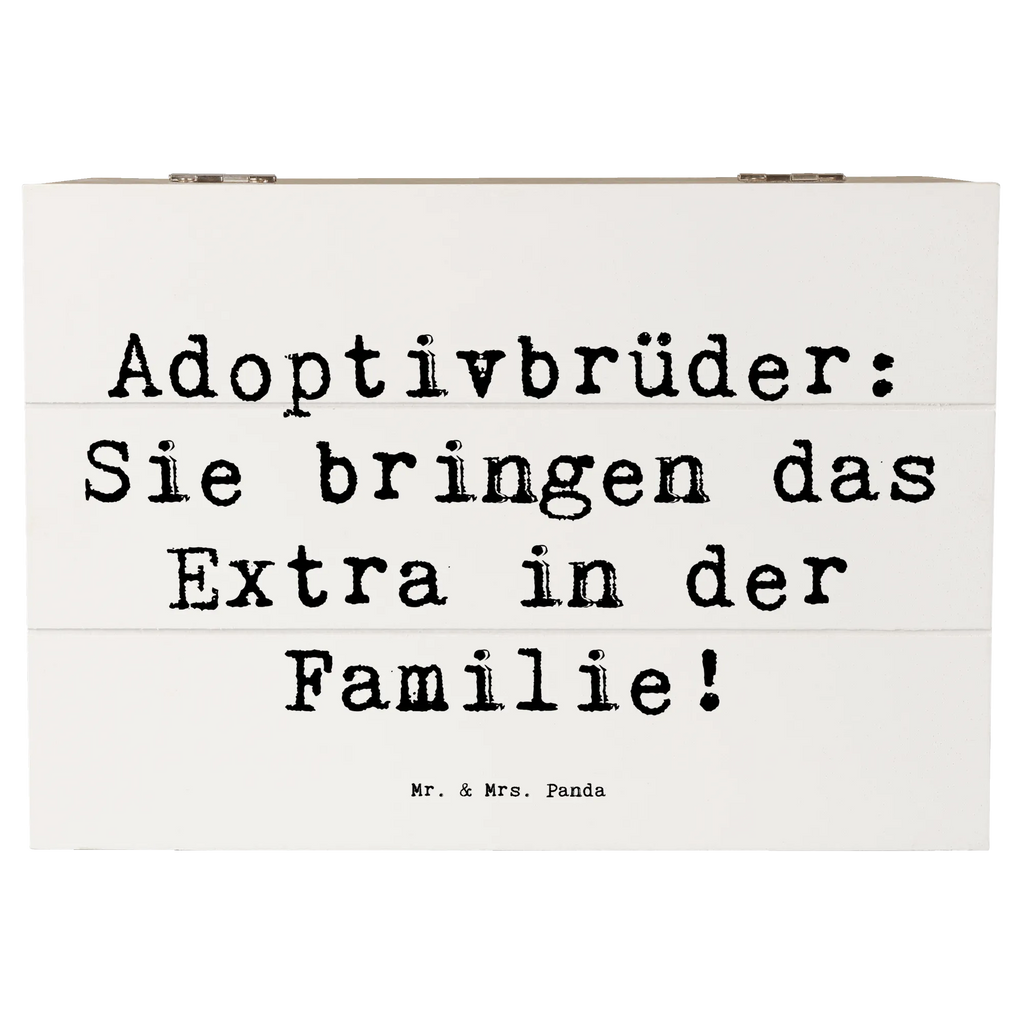 Holzkiste Spruch Adoptivbrüder Extra Holzkiste, Kiste, Schatzkiste, Truhe, Schatulle, XXL, Erinnerungsbox, Erinnerungskiste, Dekokiste, Aufbewahrungsbox, Geschenkbox, Geschenkdose, Familie, Vatertag, Muttertag, Bruder, Schwester, Mama, Papa, Oma, Opa