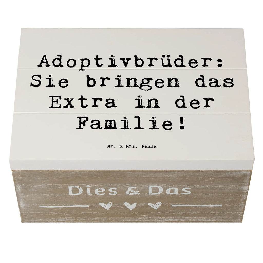 Holzkiste Spruch Adoptivbrüder Extra Holzkiste, Kiste, Schatzkiste, Truhe, Schatulle, XXL, Erinnerungsbox, Erinnerungskiste, Dekokiste, Aufbewahrungsbox, Geschenkbox, Geschenkdose, Familie, Vatertag, Muttertag, Bruder, Schwester, Mama, Papa, Oma, Opa