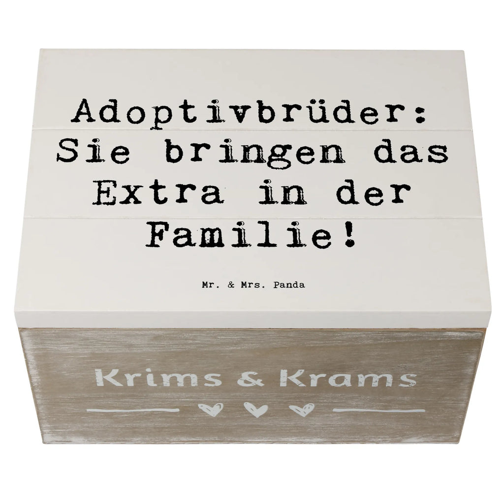 Holzkiste Spruch Adoptivbrüder Extra Holzkiste, Kiste, Schatzkiste, Truhe, Schatulle, XXL, Erinnerungsbox, Erinnerungskiste, Dekokiste, Aufbewahrungsbox, Geschenkbox, Geschenkdose, Familie, Vatertag, Muttertag, Bruder, Schwester, Mama, Papa, Oma, Opa