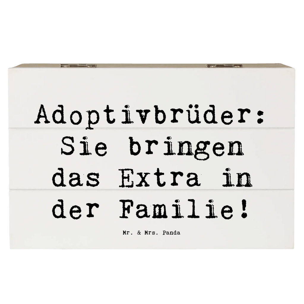 Holzkiste Spruch Adoptivbrüder Extra Holzkiste, Kiste, Schatzkiste, Truhe, Schatulle, XXL, Erinnerungsbox, Erinnerungskiste, Dekokiste, Aufbewahrungsbox, Geschenkbox, Geschenkdose, Familie, Vatertag, Muttertag, Bruder, Schwester, Mama, Papa, Oma, Opa