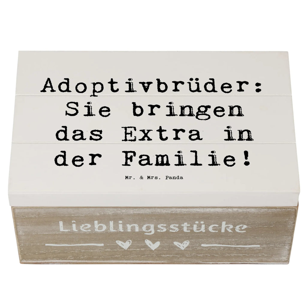 Holzkiste Spruch Adoptivbrüder Extra Holzkiste, Kiste, Schatzkiste, Truhe, Schatulle, XXL, Erinnerungsbox, Erinnerungskiste, Dekokiste, Aufbewahrungsbox, Geschenkbox, Geschenkdose, Familie, Vatertag, Muttertag, Bruder, Schwester, Mama, Papa, Oma, Opa