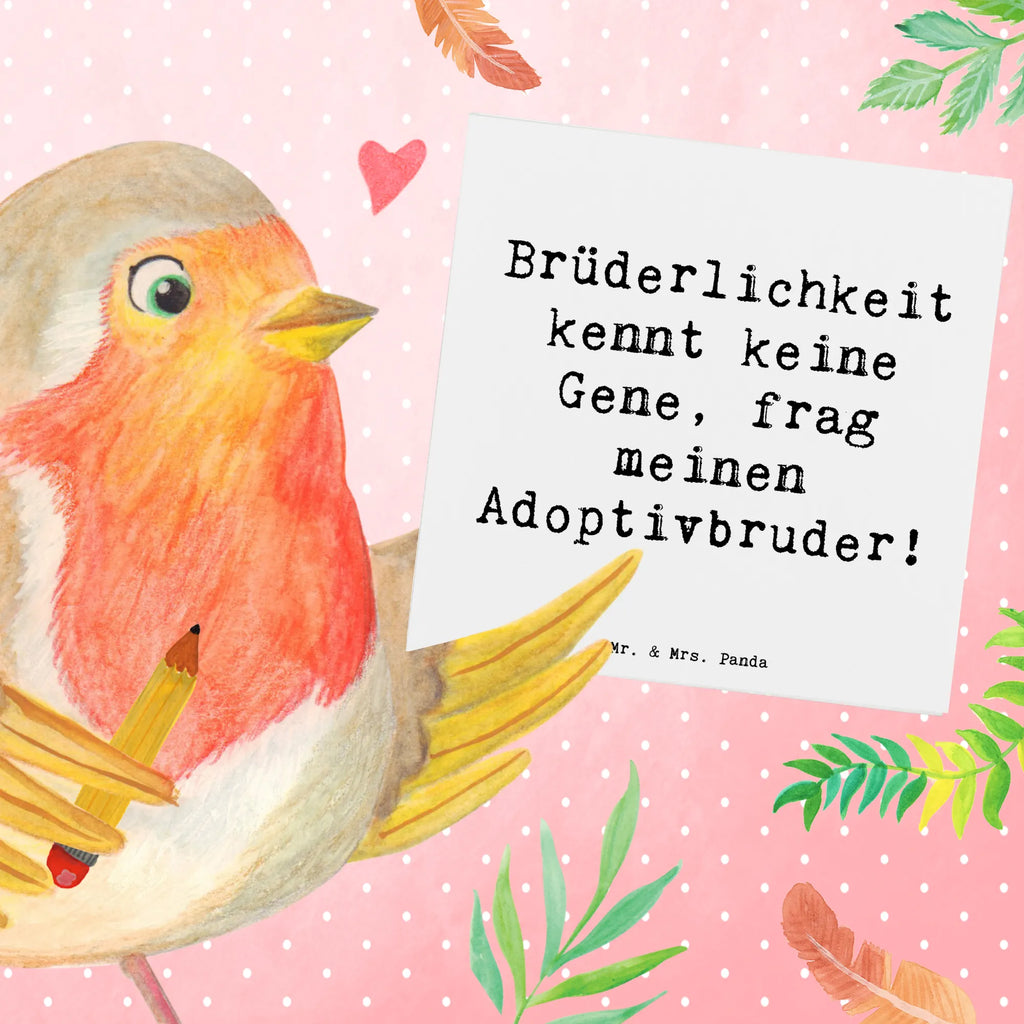 Deluxe Karte Spruch Adoptivbruder Liebe Karte, Grußkarte, Klappkarte, Einladungskarte, Glückwunschkarte, Hochzeitskarte, Geburtstagskarte, Hochwertige Grußkarte, Hochwertige Klappkarte, Familie, Vatertag, Muttertag, Bruder, Schwester, Mama, Papa, Oma, Opa