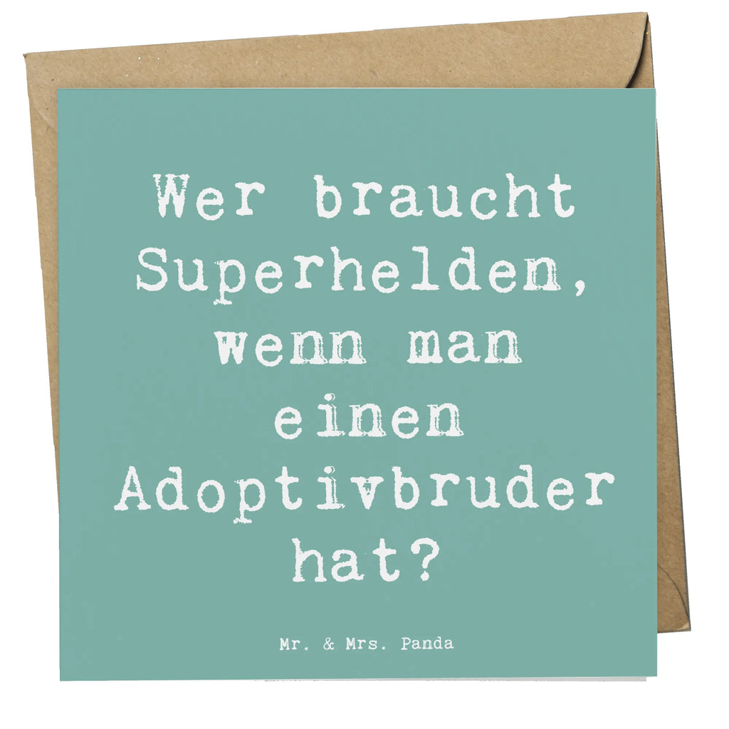 Deluxe Karte Spruch Held Adoptivbruder Karte, Grußkarte, Klappkarte, Einladungskarte, Glückwunschkarte, Hochzeitskarte, Geburtstagskarte, Hochwertige Grußkarte, Hochwertige Klappkarte, Familie, Vatertag, Muttertag, Bruder, Schwester, Mama, Papa, Oma, Opa