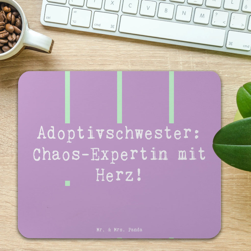 Mauspad Spruch Adoptivschwester Chaos Mousepad, Computer zubehör, Büroausstattung, PC Zubehör, Arbeitszimmer, Mauspad, Einzigartiges Mauspad, Designer Mauspad, Mausunterlage, Mauspad Büro, Familie, Vatertag, Muttertag, Bruder, Schwester, Mama, Papa, Oma, Opa