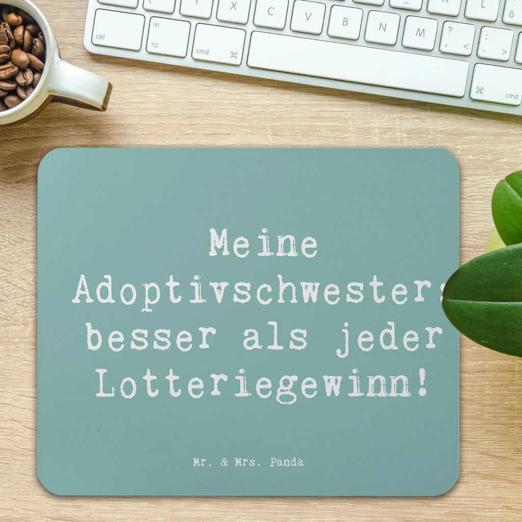 Mauspad Spruch Adoptivschwester Wunder Mousepad, Computer zubehör, Büroausstattung, PC Zubehör, Arbeitszimmer, Mauspad, Einzigartiges Mauspad, Designer Mauspad, Mausunterlage, Mauspad Büro, Familie, Vatertag, Muttertag, Bruder, Schwester, Mama, Papa, Oma, Opa