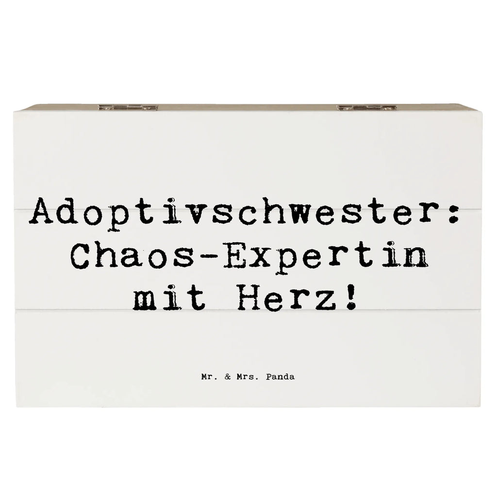 Holzkiste Spruch Adoptivschwester Chaos Holzkiste, Kiste, Schatzkiste, Truhe, Schatulle, XXL, Erinnerungsbox, Erinnerungskiste, Dekokiste, Aufbewahrungsbox, Geschenkbox, Geschenkdose, Familie, Vatertag, Muttertag, Bruder, Schwester, Mama, Papa, Oma, Opa