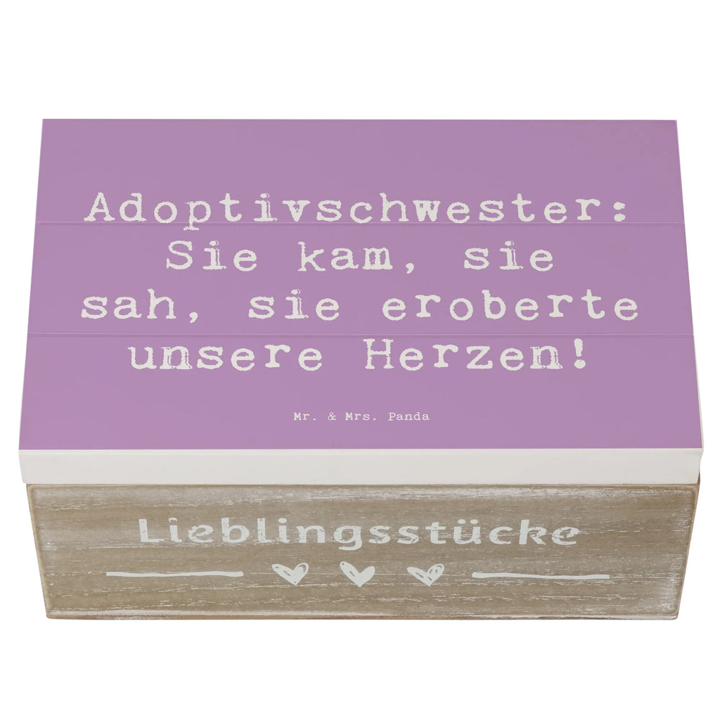 Holzkiste Spruch Adoptivschwester Herz Holzkiste, Kiste, Schatzkiste, Truhe, Schatulle, XXL, Erinnerungsbox, Erinnerungskiste, Dekokiste, Aufbewahrungsbox, Geschenkbox, Geschenkdose, Familie, Vatertag, Muttertag, Bruder, Schwester, Mama, Papa, Oma, Opa