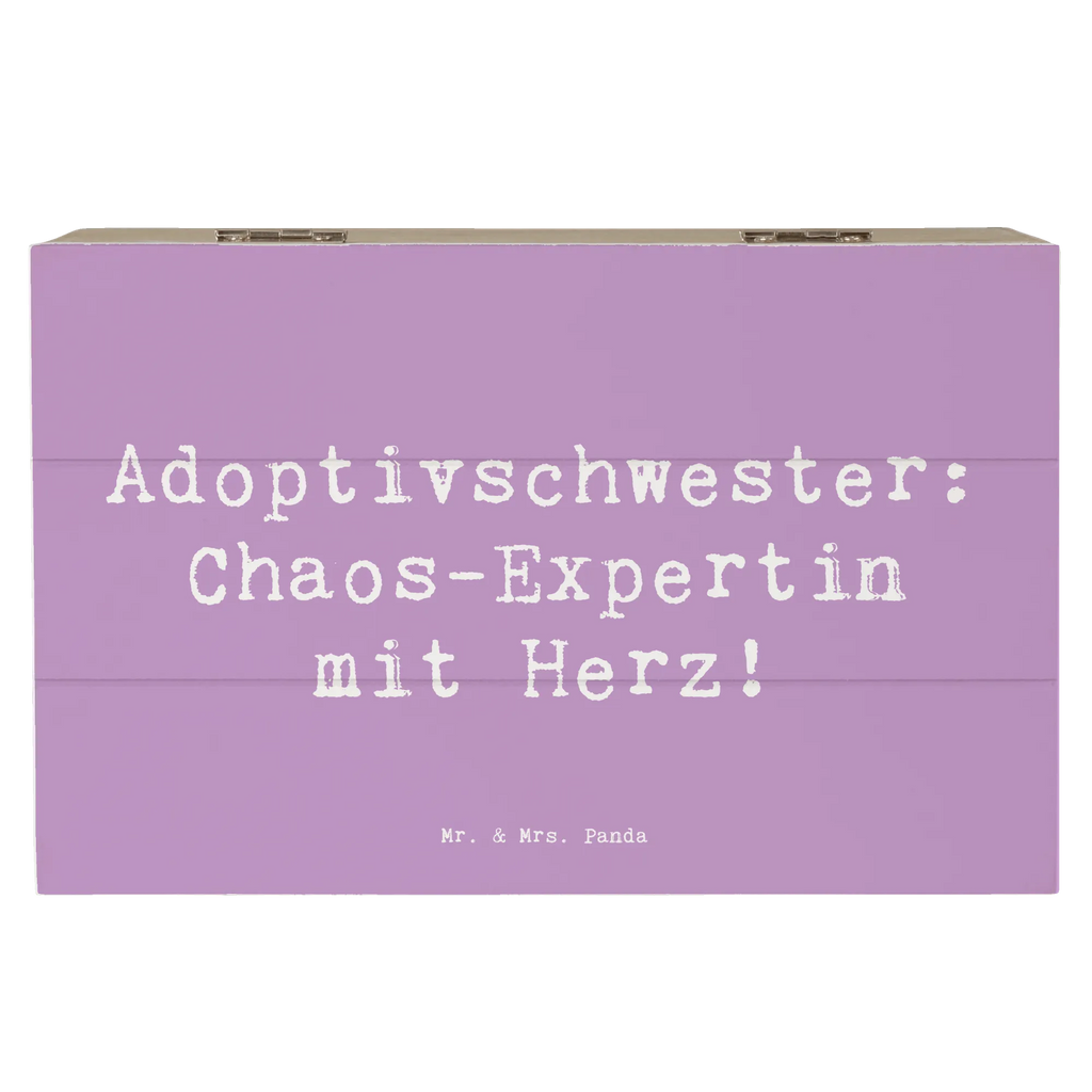 Holzkiste Spruch Adoptivschwester Chaos Holzkiste, Kiste, Schatzkiste, Truhe, Schatulle, XXL, Erinnerungsbox, Erinnerungskiste, Dekokiste, Aufbewahrungsbox, Geschenkbox, Geschenkdose, Familie, Vatertag, Muttertag, Bruder, Schwester, Mama, Papa, Oma, Opa