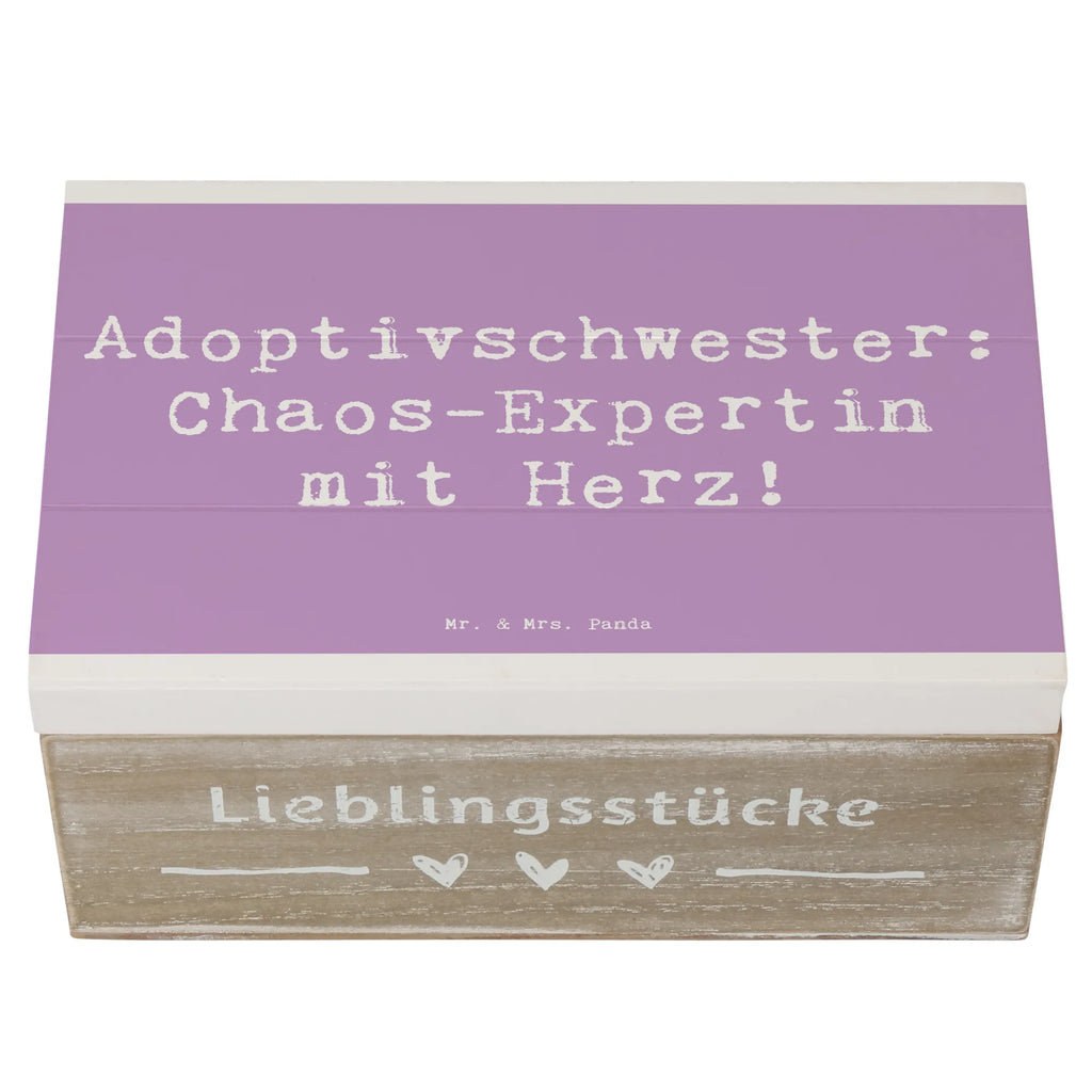 Holzkiste Spruch Adoptivschwester Chaos Holzkiste, Kiste, Schatzkiste, Truhe, Schatulle, XXL, Erinnerungsbox, Erinnerungskiste, Dekokiste, Aufbewahrungsbox, Geschenkbox, Geschenkdose, Familie, Vatertag, Muttertag, Bruder, Schwester, Mama, Papa, Oma, Opa