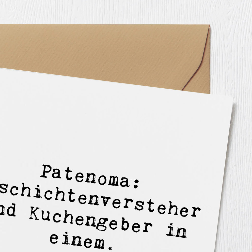 Deluxe Karte Spruch Patenoma Karte, Grußkarte, Klappkarte, Einladungskarte, Glückwunschkarte, Hochzeitskarte, Geburtstagskarte, Hochwertige Grußkarte, Hochwertige Klappkarte, Familie, Vatertag, Muttertag, Bruder, Schwester, Mama, Papa, Oma, Opa