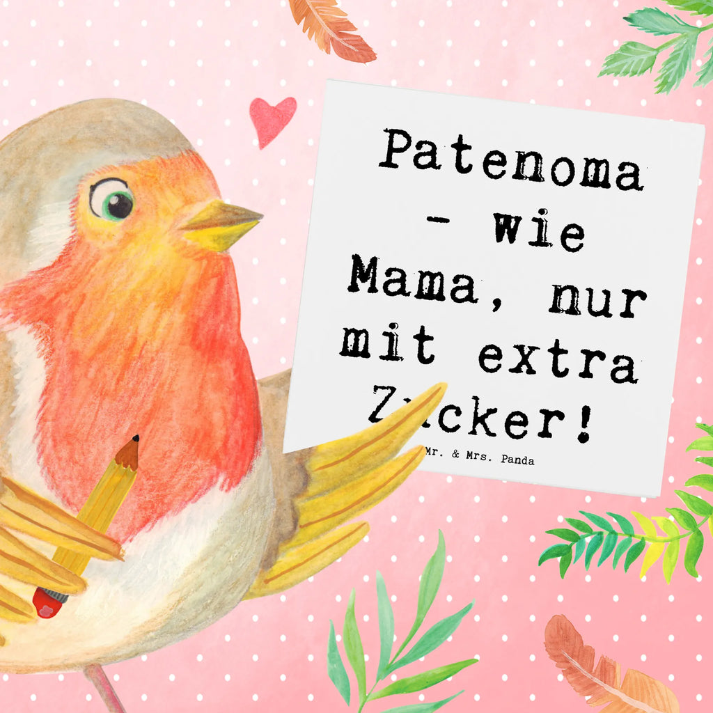 Deluxe Karte Spruch Patenoma Liebe Karte, Grußkarte, Klappkarte, Einladungskarte, Glückwunschkarte, Hochzeitskarte, Geburtstagskarte, Hochwertige Grußkarte, Hochwertige Klappkarte, Familie, Vatertag, Muttertag, Bruder, Schwester, Mama, Papa, Oma, Opa